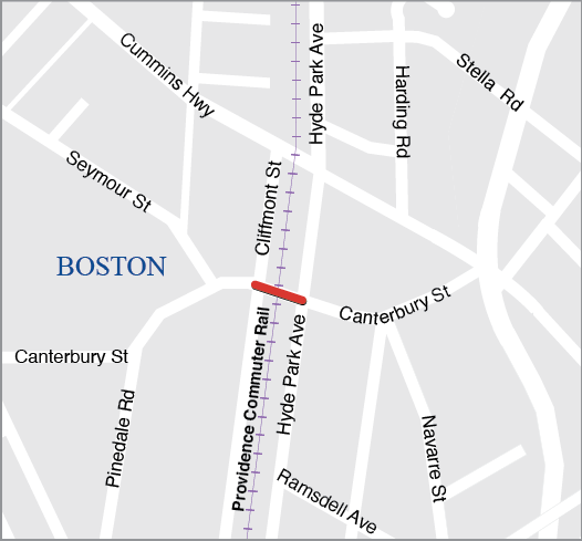 Boston: Bridge Rehabilitation, B-16-107, Canterbury Street Over Amtrak Railroad